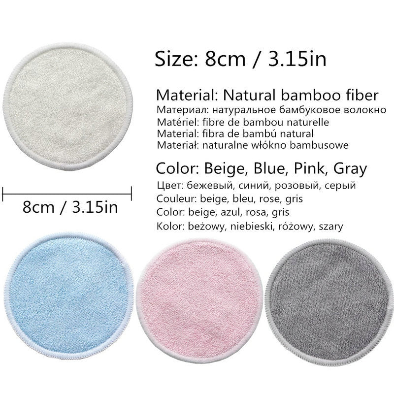 Reusable Cotton Pads Makeup Remover Pads Washable Round