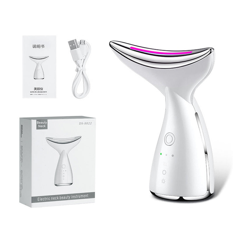 Microcurrent Neck Face Beauty Device With 3 Colors LED Photon Therapy Skin Tighten Reduce Double Chin Face Lifting Devices