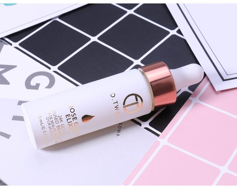 Rose Gold Elixir Skin Makeup Oil For Face Essential Oil Before Primer Foundation Moisturizing Face Oil Anti-aging