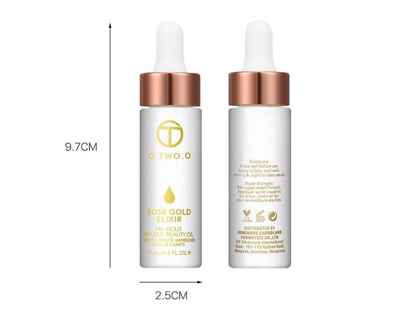 Rose Gold Elixir Skin Makeup Oil For Face Essential Oil Before Primer Foundation Moisturizing Face Oil Anti-aging