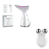 Microcurrent Neck Face Beauty Device With 3 Colors LED Photon Therapy Skin Tighten Reduce Double Chin Face Lifting Devices