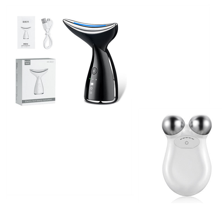 Microcurrent Neck Face Beauty Device With 3 Colors LED Photon Therapy Skin Tighten Reduce Double Chin Face Lifting Devices