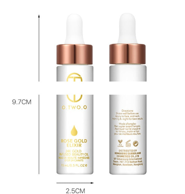 Rose Gold Elixir Skin Makeup Oil For Face Essential Oil Before Primer Foundation Moisturizing Face Oil Anti-aging