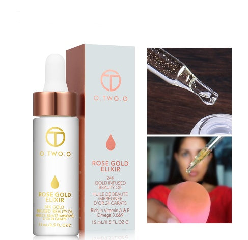 Rose Gold Elixir Skin Makeup Oil For Face Essential Oil Before Primer Foundation Moisturizing Face Oil Anti-aging