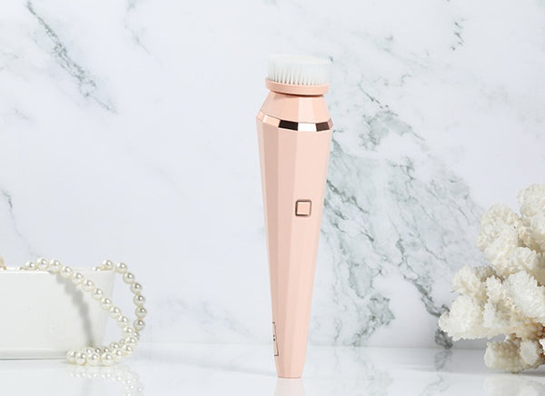 Rechargeable Electric Facial Cleansing Brush Soft Skin Care Portable Massager Face Brush Deep Cleaning Device