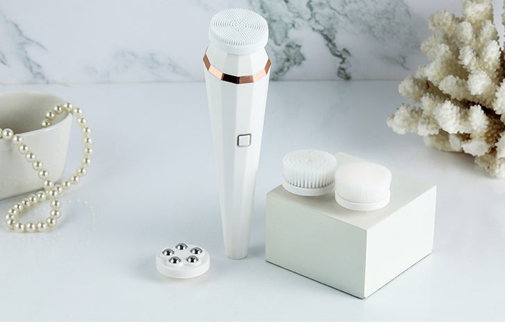 Rechargeable Electric Facial Cleansing Brush Soft Skin Care Portable Massager Face Brush Deep Cleaning Device