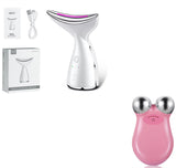 Microcurrent Neck Face Beauty Device With 3 Colors LED Photon Therapy Skin Tighten Reduce Double Chin Face Lifting Devices