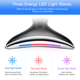 Microcurrent Neck Face Beauty Device With 3 Colors LED Photon Therapy Skin Tighten Reduce Double Chin Face Lifting Devices