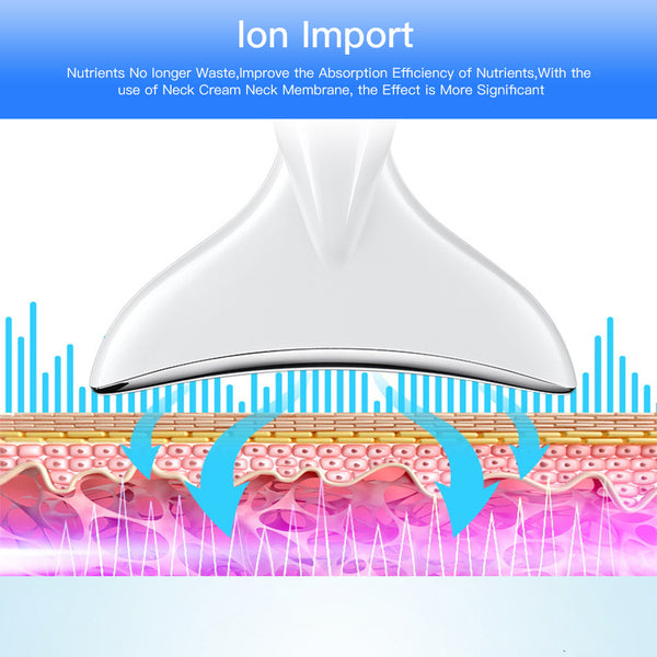 Microcurrent Neck Face Beauty Device With 3 Colors LED Photon Therapy Skin Tighten Reduce Double Chin Face Lifting Devices