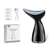 Microcurrent Neck Face Beauty Device With 3 Colors LED Photon Therapy Skin Tighten Reduce Double Chin Face Lifting Devices
